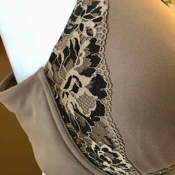 Soma 40DD Lace Trim Brown Bra - Picture 4 of 5